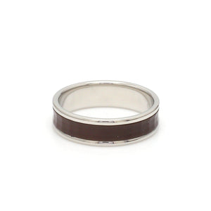 Jewelove™ Rings Ready to Ship - Ring Sizes - 21, 11 - Platinum Couple Rings with Brown Ceramic JL PT 1329