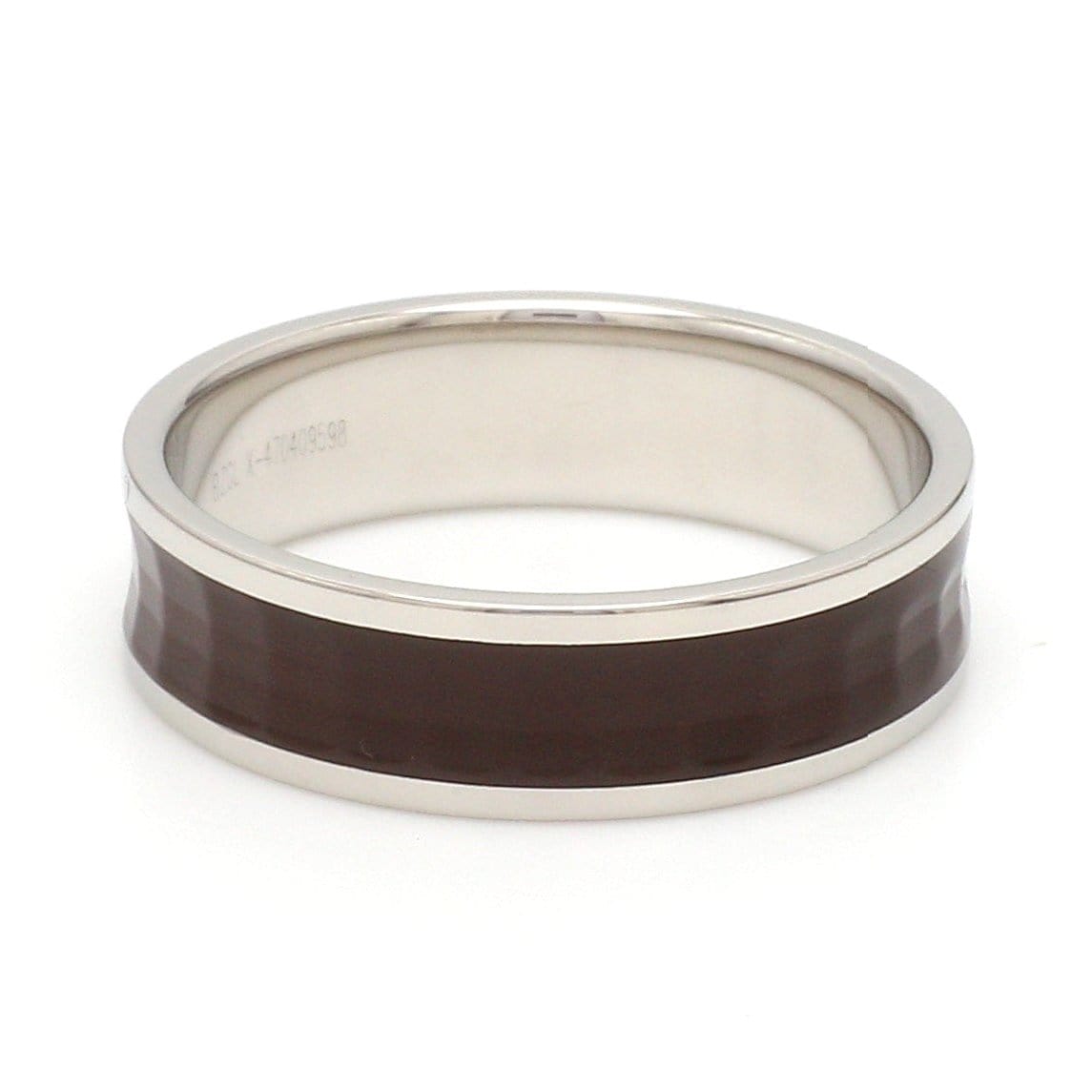 Jewelove™ Rings Ready to Ship - Ring Sizes - 21, 11 - Platinum Couple Rings with Brown Ceramic JL PT 1329