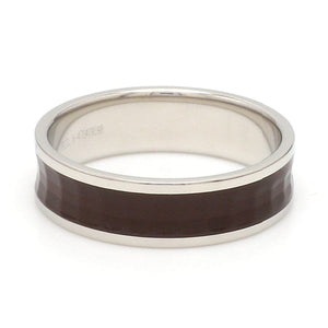 Jewelove™ Rings Ready to Ship - Ring Sizes - 21, 11 - Platinum Couple Rings with Brown Ceramic JL PT 1329