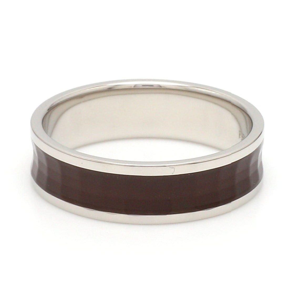 Jewelove™ Rings Ready to Ship - Ring Sizes - 21, 11 - Platinum Couple Rings with Brown Ceramic JL PT 1329