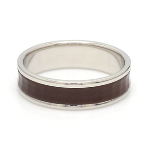 Jewelove™ Rings Ready to Ship - Ring Sizes - 21, 11 - Platinum Couple Rings with Brown Ceramic JL PT 1329