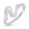 Jewelove™ Rings Women's Band only / VVS GH Ready to Ship - Size 14, Designer Solitaire Platinum Ring for Women JL PT 583