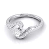 Jewelove™ Rings Women's Band only / VVS GH Ready to Ship - Size 14, Designer Solitaire Platinum Ring for Women JL PT 583