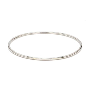 Jewelove™ Bangles & Bracelets Ready to Ship - Size 2.4, 2mm Hollow Lightweight Platinum Bangles for Women JL PTB 1101