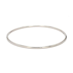 Jewelove™ Bangles & Bracelets Ready to Ship - Size 2.4, 2mm Hollow Lightweight Platinum Bangles for Women JL PTB 1101