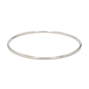 Jewelove™ Bangles & Bracelets Ready to Ship - Size 2.4, 2mm Hollow Lightweight Platinum Bangles for Women JL PTB 1101