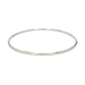 Jewelove™ Bangles & Bracelets Ready to Ship - Size 2.4, 2mm Hollow Lightweight Platinum Bangles for Women JL PTB 1101