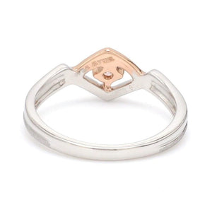 Jewelove™ Rings Ready to Ship - Sizes 18, 12 Platinum Couple Rings with Rose Gold & Diamonds JL PT 936