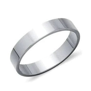 Jewelove™ Rings Ready to Ship Sizes 9, 11 - 4mm Flat Platinum Band SJ PTO 256