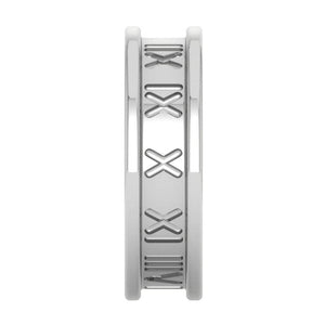 Jewelove™ Rings Roman Numerals Plain Platinum Couple Rings JL PT MB 131