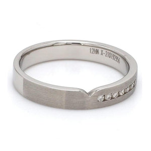 Jewelove™ Rings Serendipity Platinum Love Bands with Diamonds JL PT 527