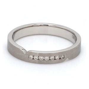 Jewelove™ Rings Serendipity Platinum Love Bands with Diamonds JL PT 527