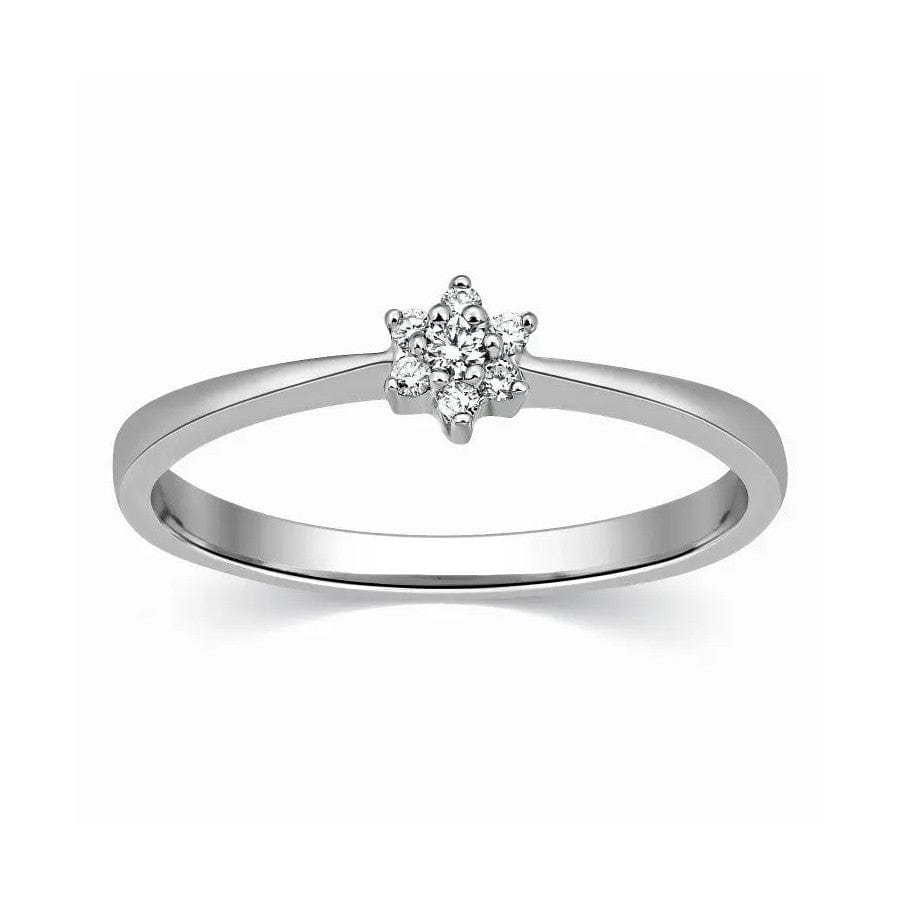 Jewelove™ Rings Seven Diamond Nakshatra Style Platinum Ring SJ PTO 302