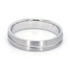 Simple Platinum Couple Rings with Curvilinear Groove JL PT 569