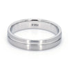 Simple Platinum Couple Rings with Curvilinear Groove JL PT 569