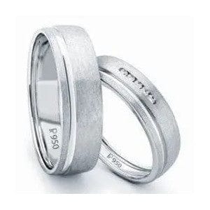 Jewelove™ Rings Simple Platinum Love Bands SJ PTO 107