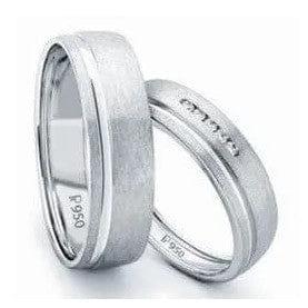 Jewelove™ Rings Simple Platinum Love Bands SJ PTO 107