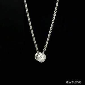 Jewelove™ Chains Single Diamond Pendant Platinum Chain JL PT CH 1317