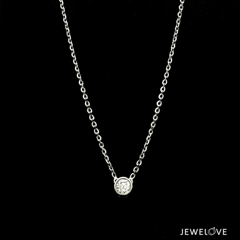 Jewelove™ Chains Single Diamond Pendant Platinum Chain JL PT CH 1317