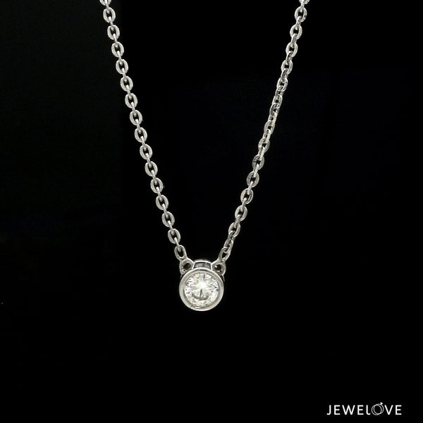 Jewelove™ Chains Single Diamond Pendant Platinum Chain JL PT CH 1317