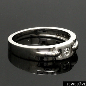 Jewelove™ Rings Single Diamond Platinum Wedding Bands JL PT 242