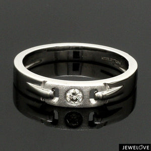 Jewelove™ Rings Single Diamond Platinum Wedding Bands SJ PTO 242