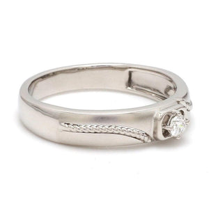 Jewelove™ Rings Single Diamond Rope Style Platinum Couple Rings JL PT 623