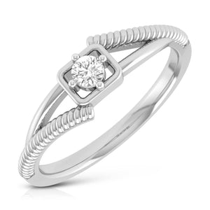 Jewelove™ Rings Single Diamond Rope Style Platinum Couple Rings JL PT 623