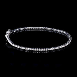 Jewelove™ Bangles & Bracelets Single / VS-SI, IJ Single Line Platinum Tennis Bracelet with Diamonds JL PTB 1235