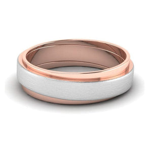 Jewelove™ Rings Slanting Platinum & Rose Gold Couple Rings JL PT 635