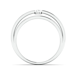 Jewelove™ Rings SI IJ / Women's Band only Super Sale - Ring Size 11, JL PT 409 Floating Diamond Platinum Ring for Women