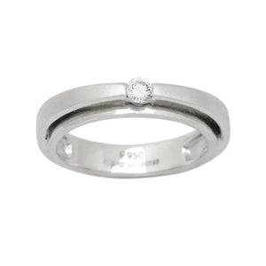 Jewelove™ Rings SI IJ / Women's Band only Super Sale - Ring Size 11, JL PT 409 Floating Diamond Platinum Ring for Women