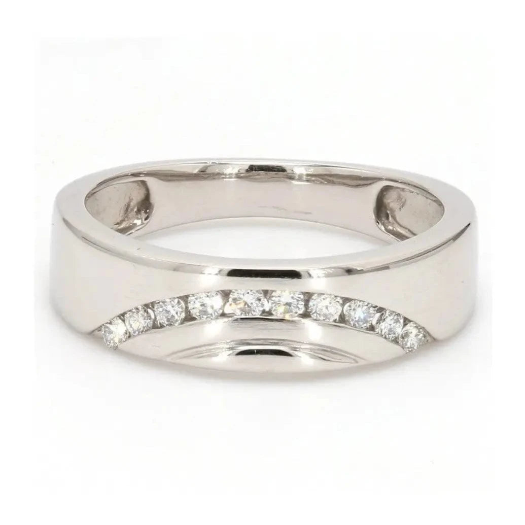 Jewelove™ Rings Super Sale - Size 16 Designer Platinum Ring with Diamonds SJ PTO 237