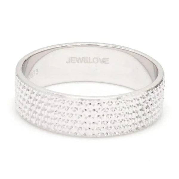 Jewelove™ Rings Super Sale - SJ PTO 123 Diamond Cut Platinum Love Bands Sizes 19, 12