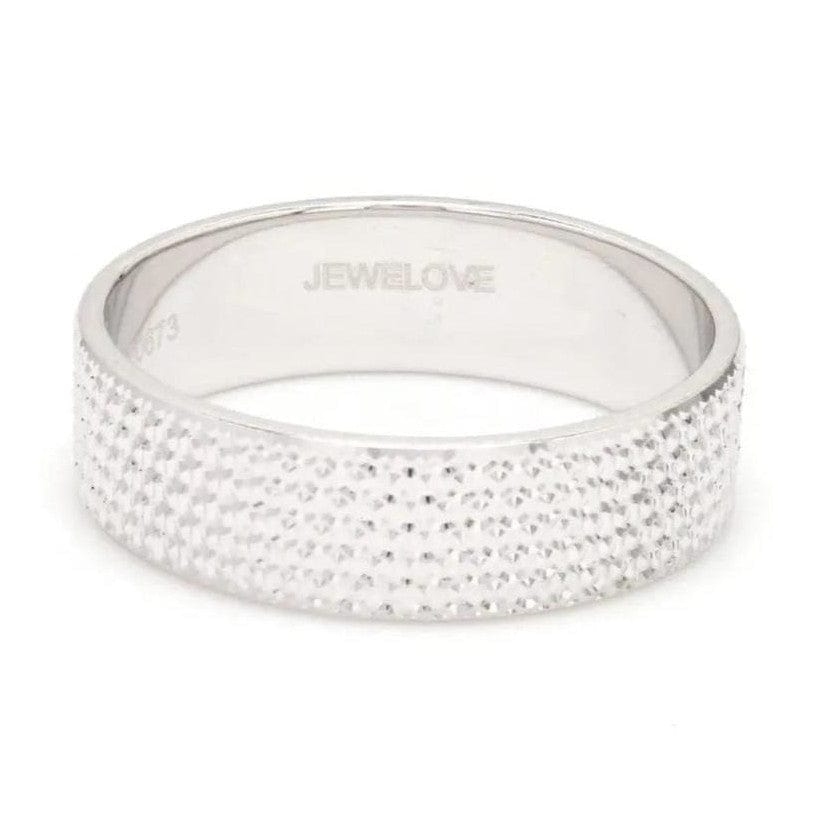 Jewelove™ Rings Super Sale - SJ PTO 123 Diamond Cut Platinum Love Bands Sizes 19, 12