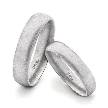 Jewelove™ Rings Textured Comfort Fit Platinum Love Bands SJ PTO 136