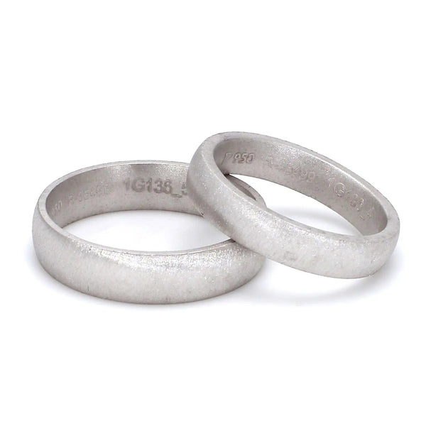 Jewelove™ Rings Textured Comfort Fit Platinum Love Bands SJ PTO 136