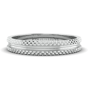 Jewelove™ Rings Textured Platinum Couple Rings JL PT 1111