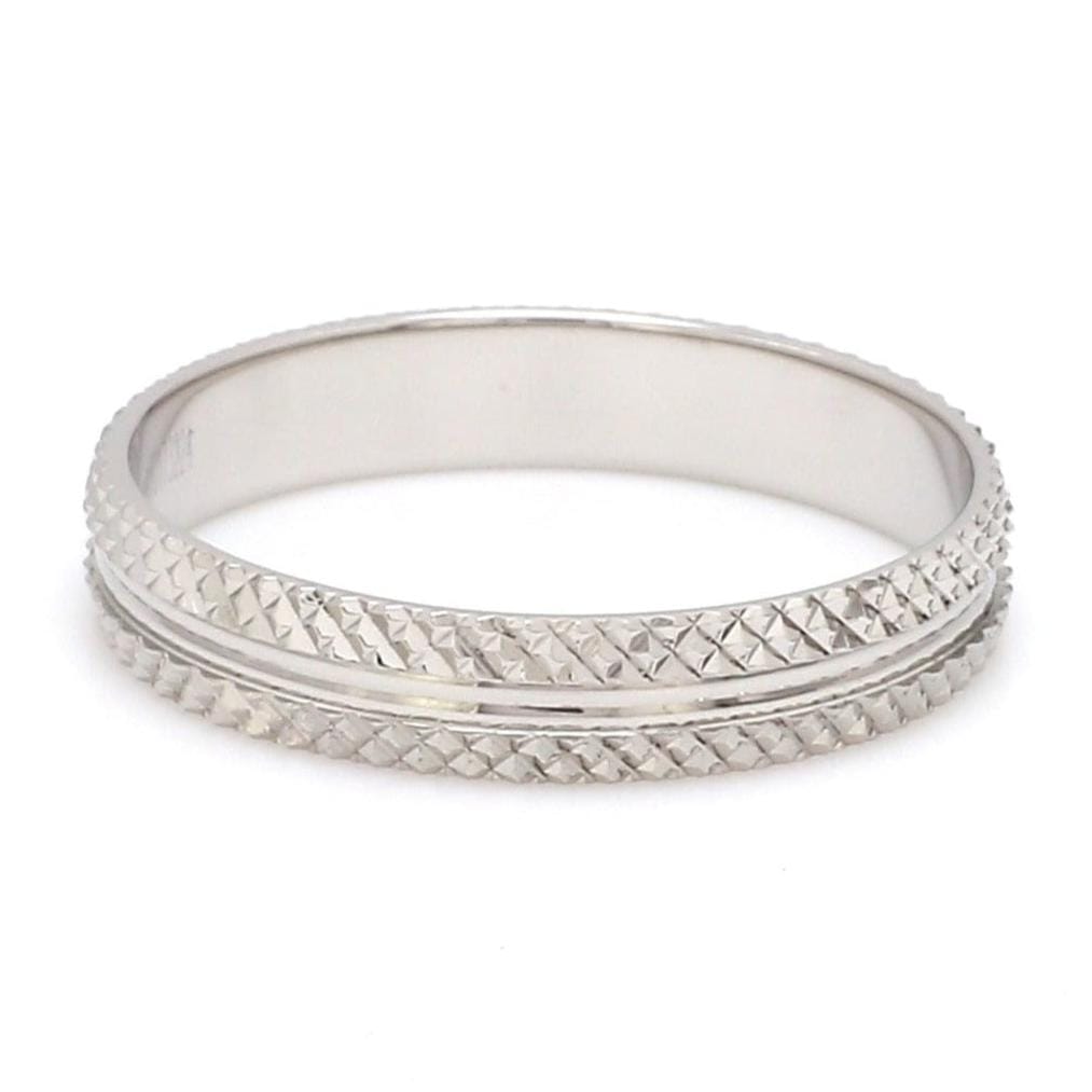 Jewelove™ Rings Textured Platinum Couple Rings JL PT 1111