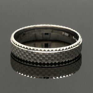 Jewelove™ Rings Textured Unique Platinum Love Bands for Couples JL PT 1306