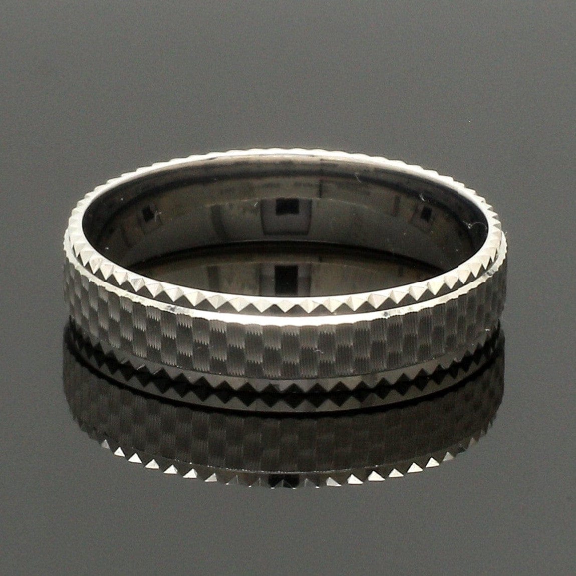 Jewelove™ Rings Textured Unique Platinum Love Bands for Couples JL PT 1306