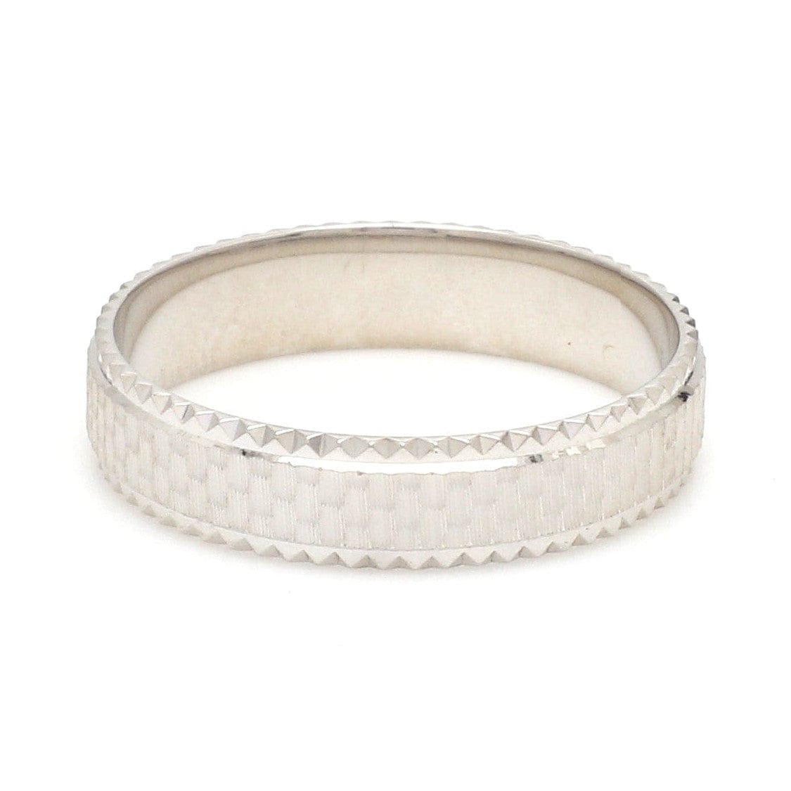 Jewelove™ Rings Textured Unique Platinum Love Bands for Couples JL PT 1306