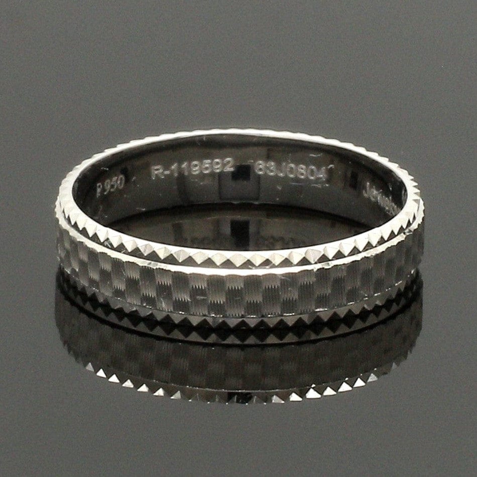 Jewelove™ Rings Textured Unique Platinum Love Bands for Couples JL PT 1306