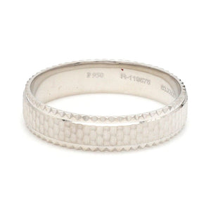 Jewelove™ Rings Textured Unique Platinum Love Bands for Couples JL PT 1306