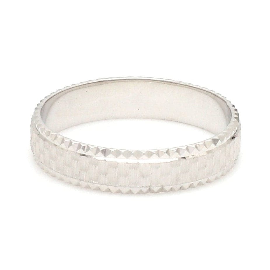 Jewelove™ Rings Textured Unique Platinum Love Bands for Couples JL PT 1306