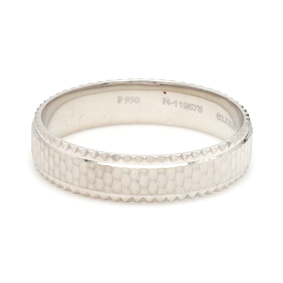 Jewelove™ Rings Textured Unique Platinum Love Bands for Couples JL PT 1306