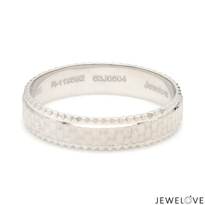 Jewelove™ Rings Textured Unique Platinum Love Bands for Couples JL PT 1306