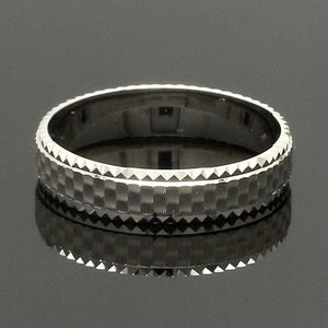 Jewelove™ Rings Textured Unique Platinum Love Bands for Couples JL PT 1306