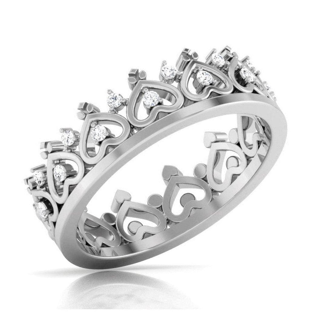 Jewelove™ Rings The Crown of Hearts Platinum with Diamond Ring JL PT 555