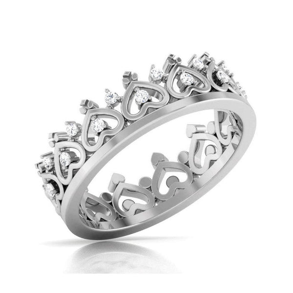 Jewelove™ Rings The Crown of Hearts Platinum with Diamond Ring JL PT 555